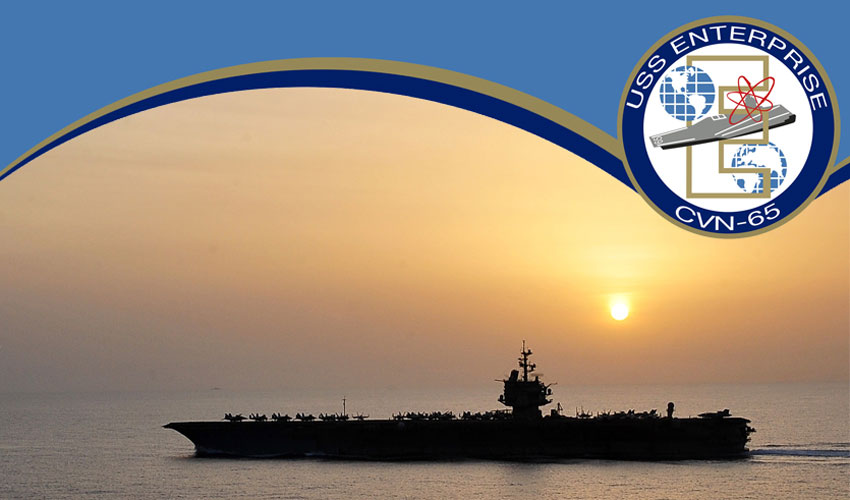 全球首艘核動力航母“企業”號 圖片：美國海軍（U.S. Navy photo ）