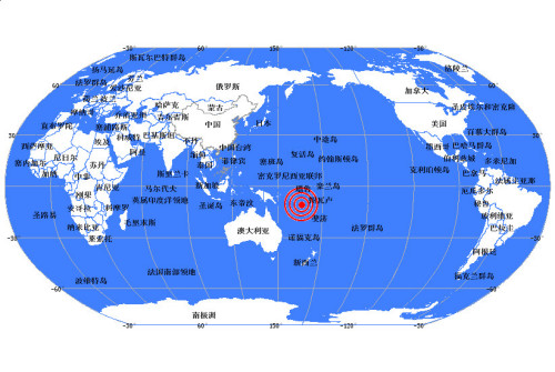 圣克魯斯群島附近海域發生多次余震最強達7.6級